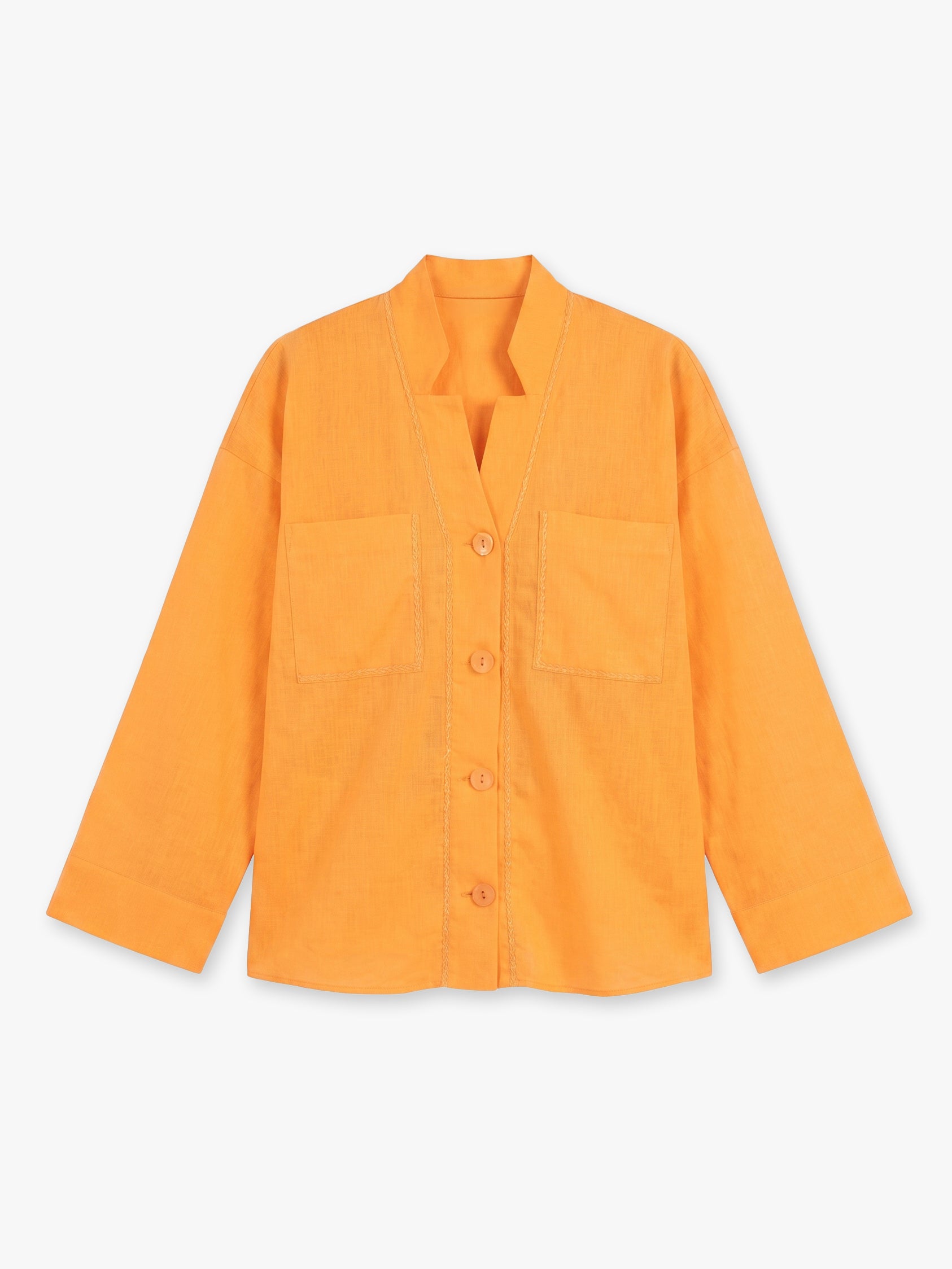 Rowan Hand-Embroidered Resort Linen Shirt