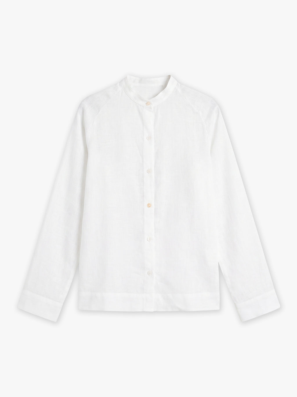 Elara Mandarin Linen Shirt in Pure Linen