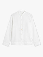 Elara Mandarin Linen Shirt in Pure Linen