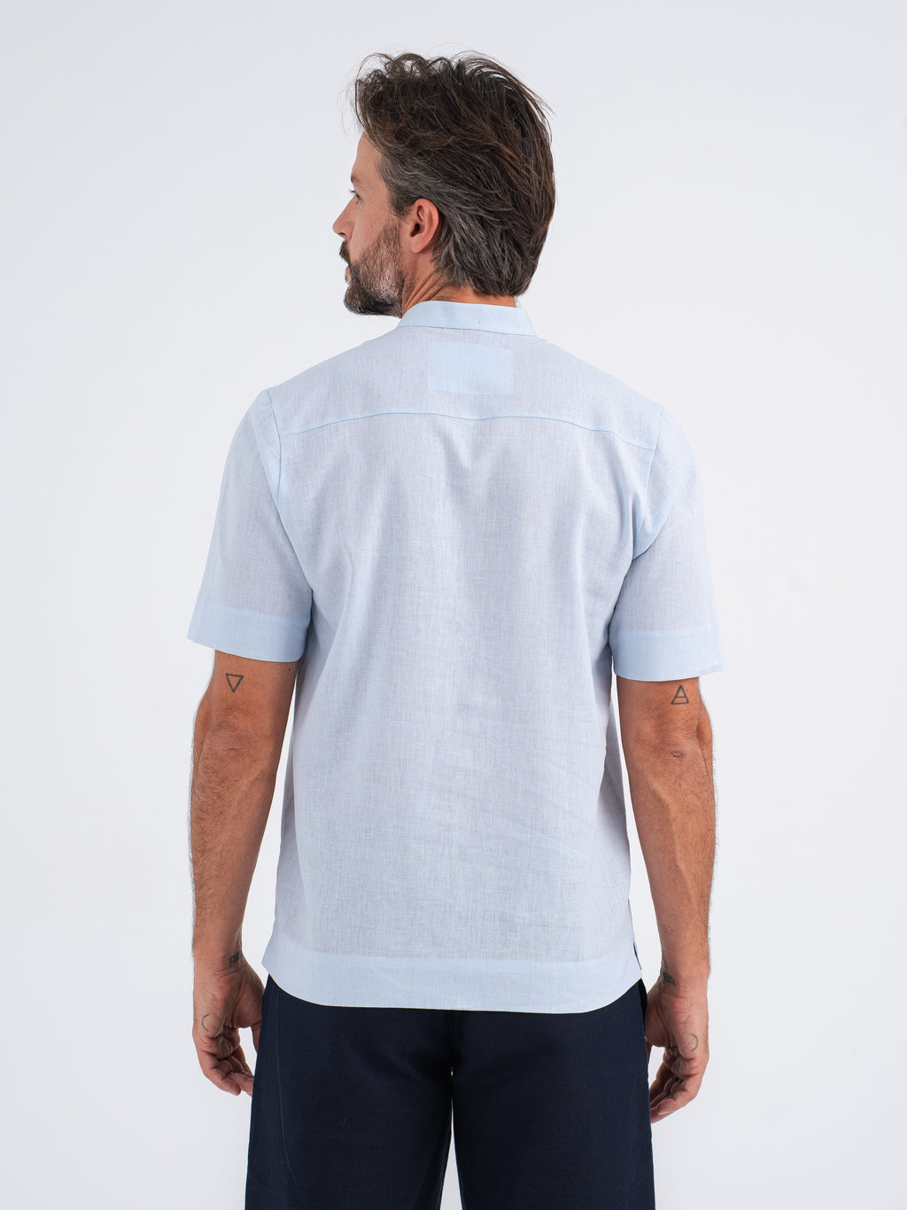 Stellar Mandarin Linen Shirt