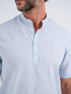 Stellar Mandarin Linen Shirt