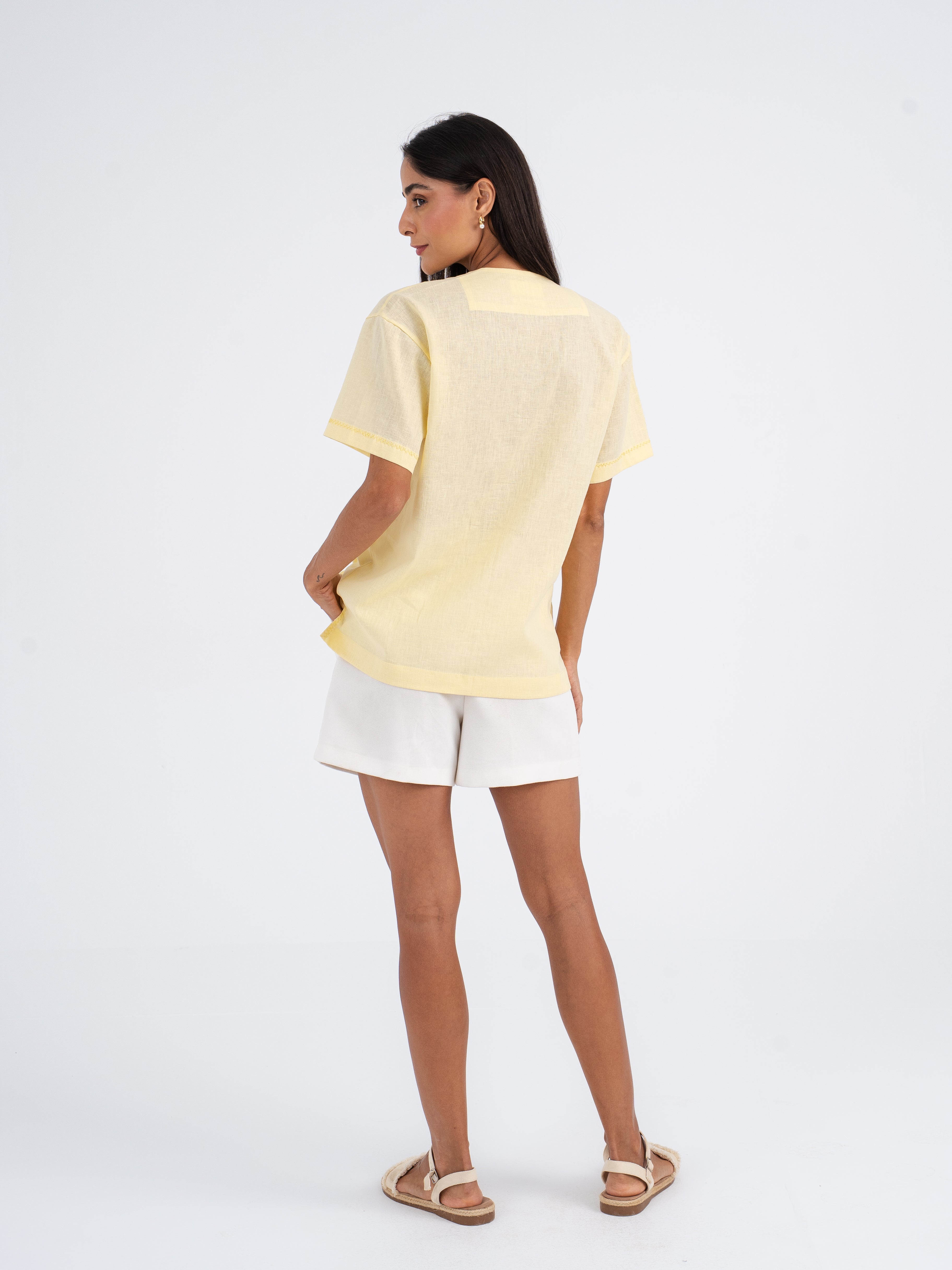 Mason Hand-Embroidered Linen Shirt