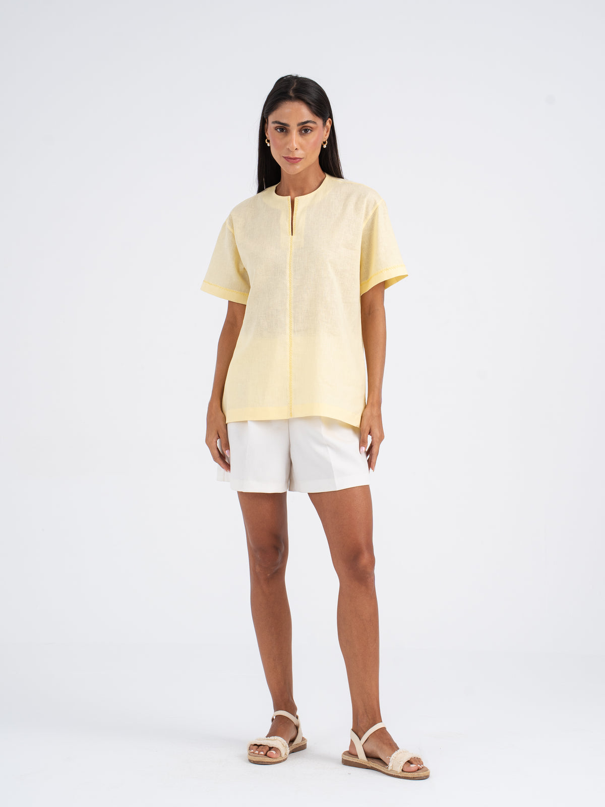 Mason Hand-Embroidered Linen Shirt