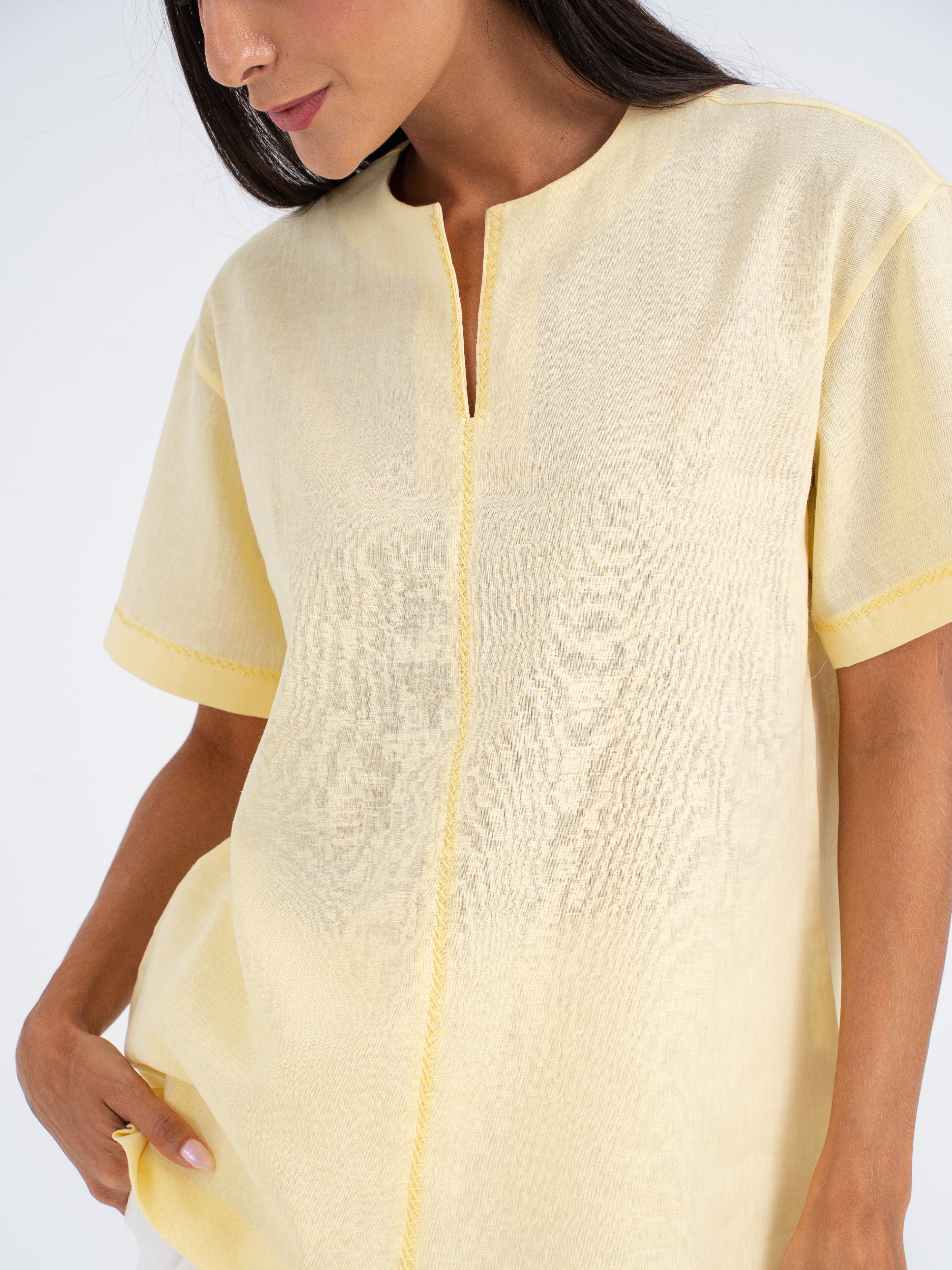 Mason Hand-Embroidered Linen Shirt