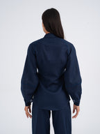 Luna Balloon-Sleeve Linen Shirt