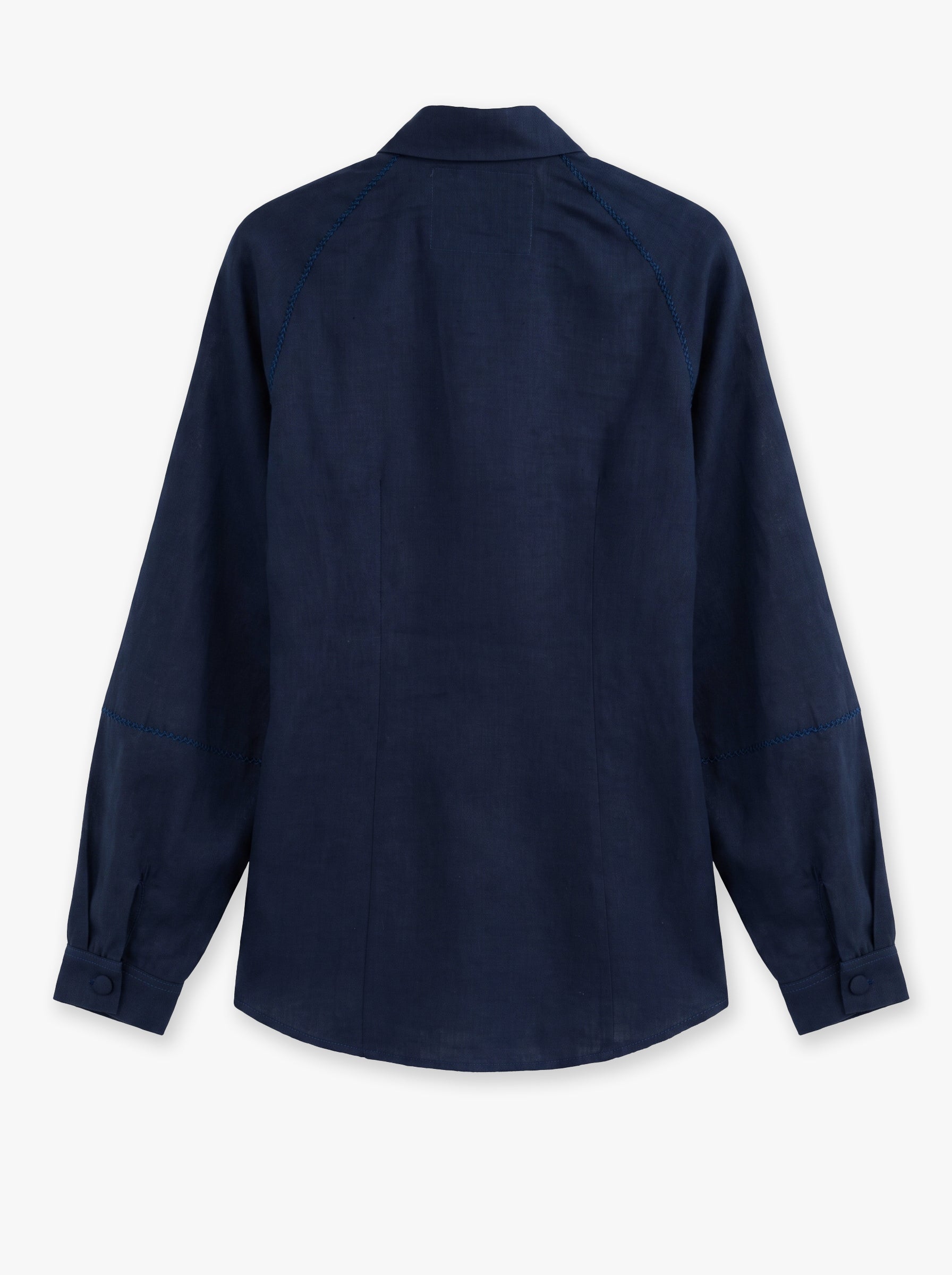 Luna Balloon-Sleeve Linen Shirt