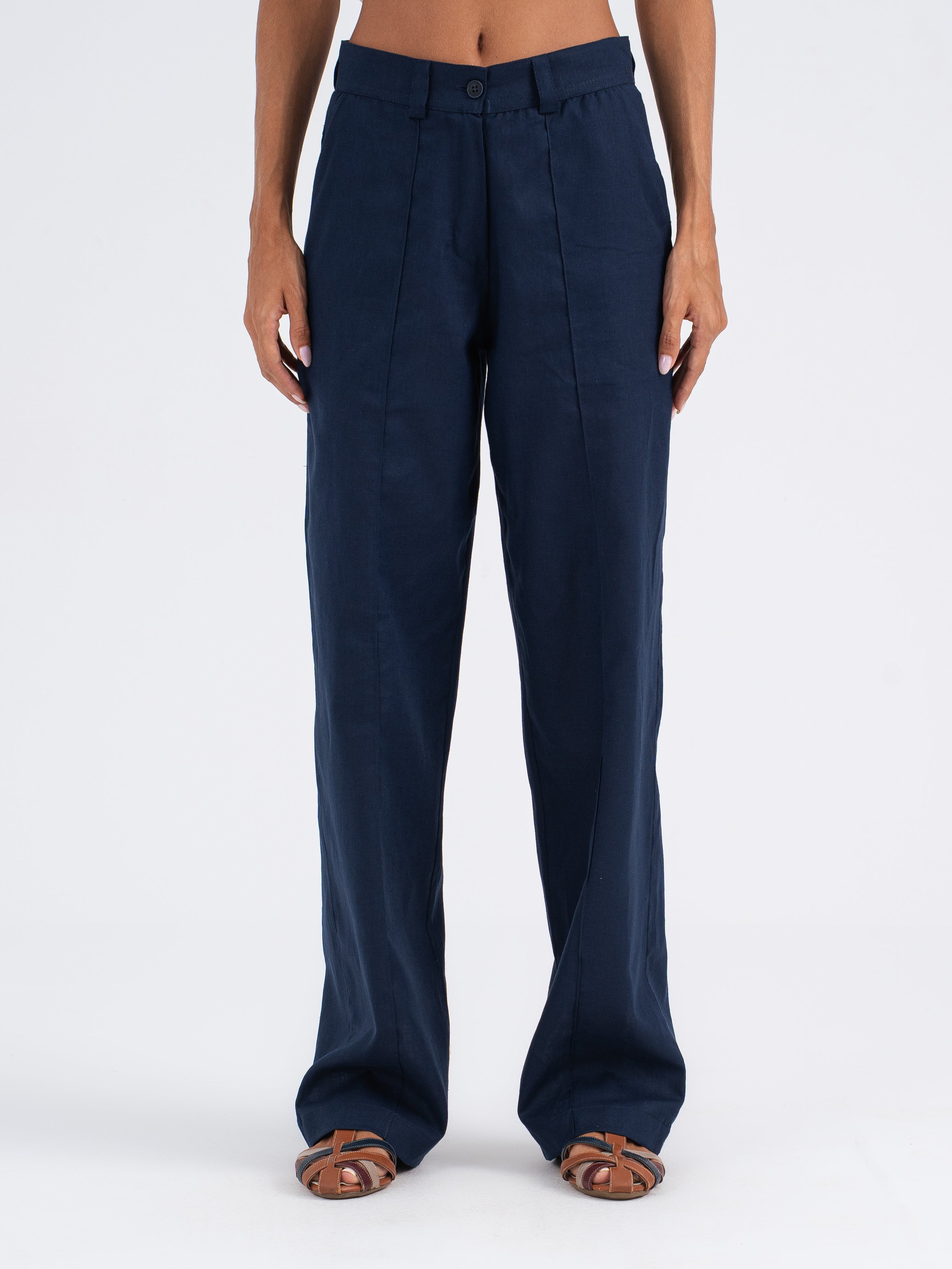 Luna Wide-Leg Linen Pants
