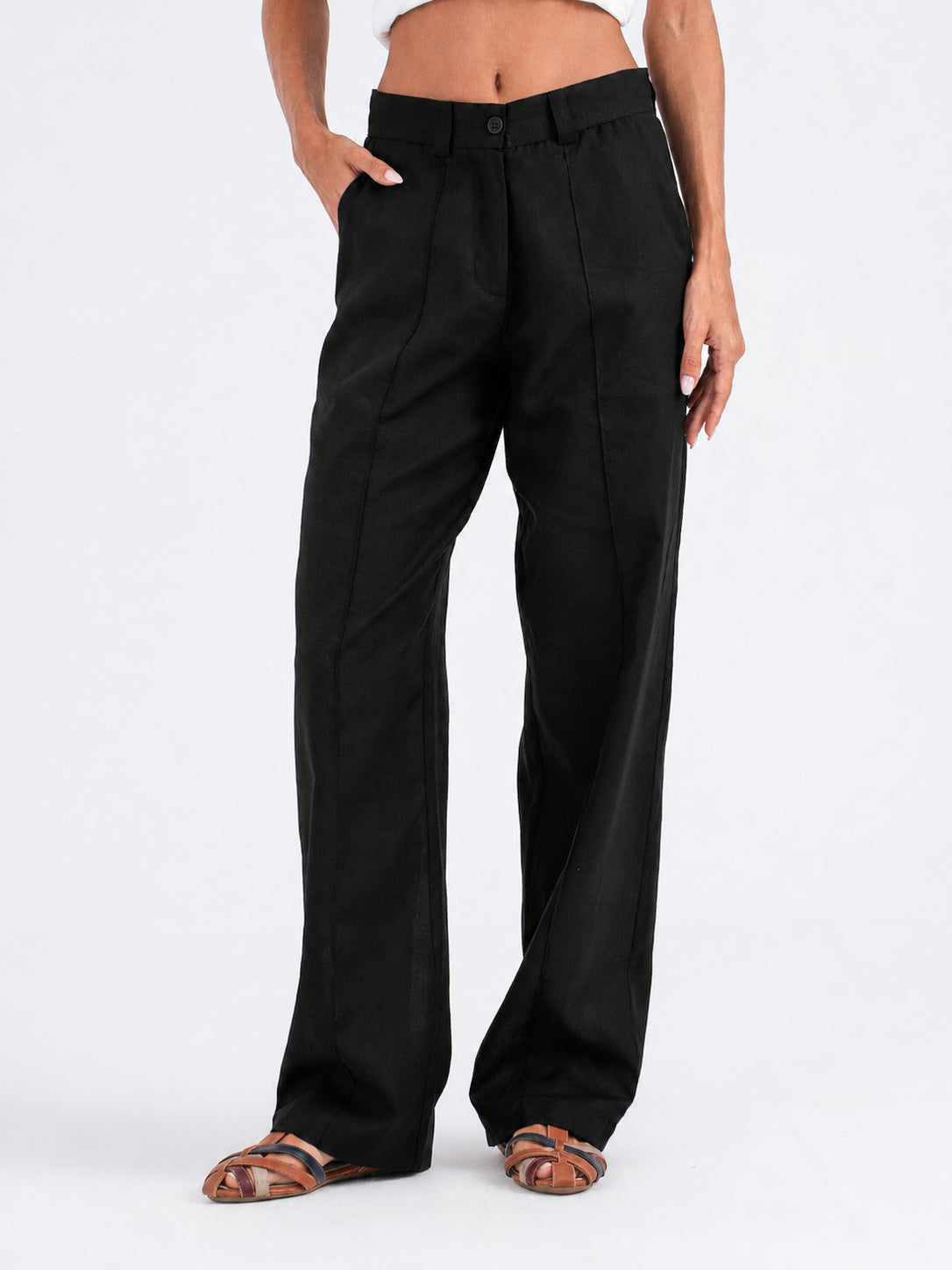 Luna Wide-Leg Linen Pants