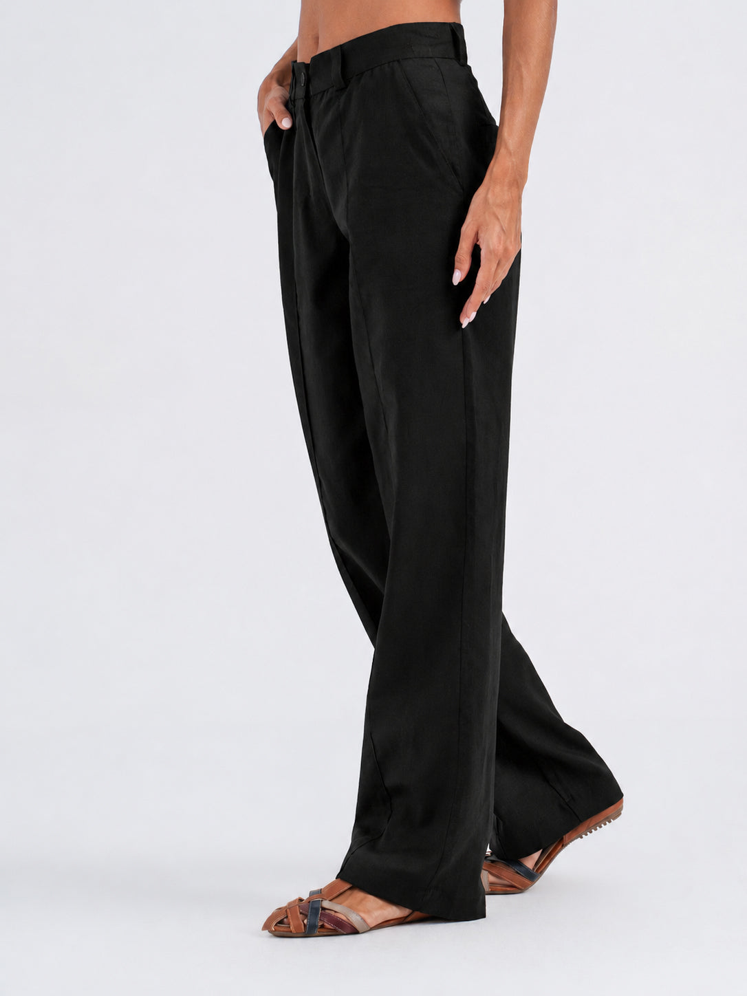 Luna Wide-Leg Linen Pants