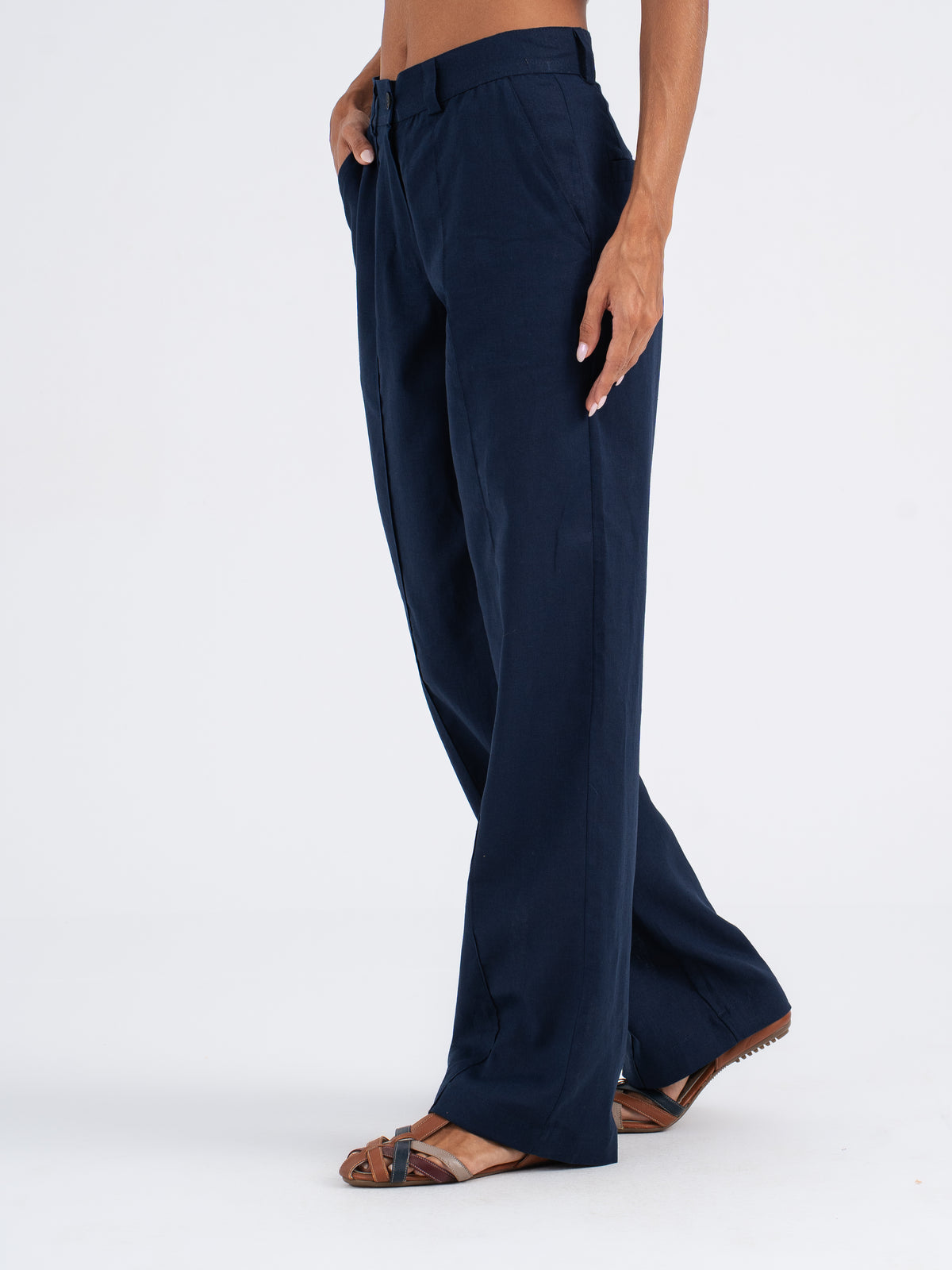 Luna Wide-Leg Linen Pants
