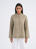 Elara Mandarin Linen Shirt