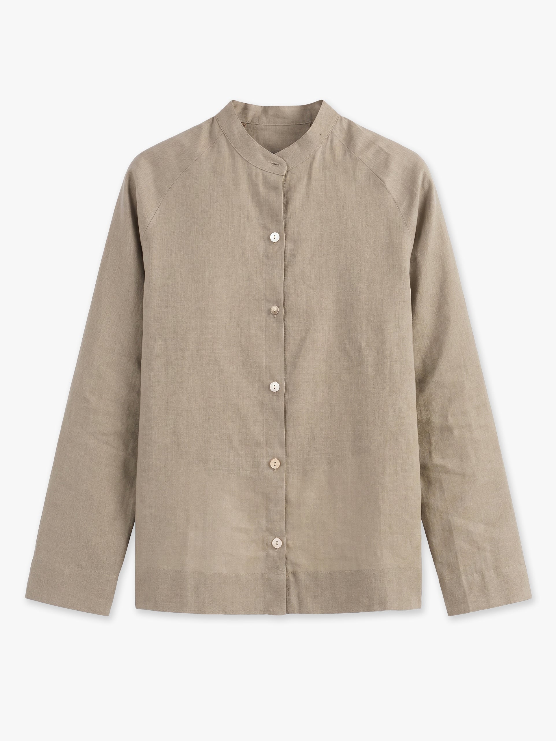 Elara Mandarin Linen Shirt