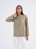 Elara Mandarin Linen Shirt