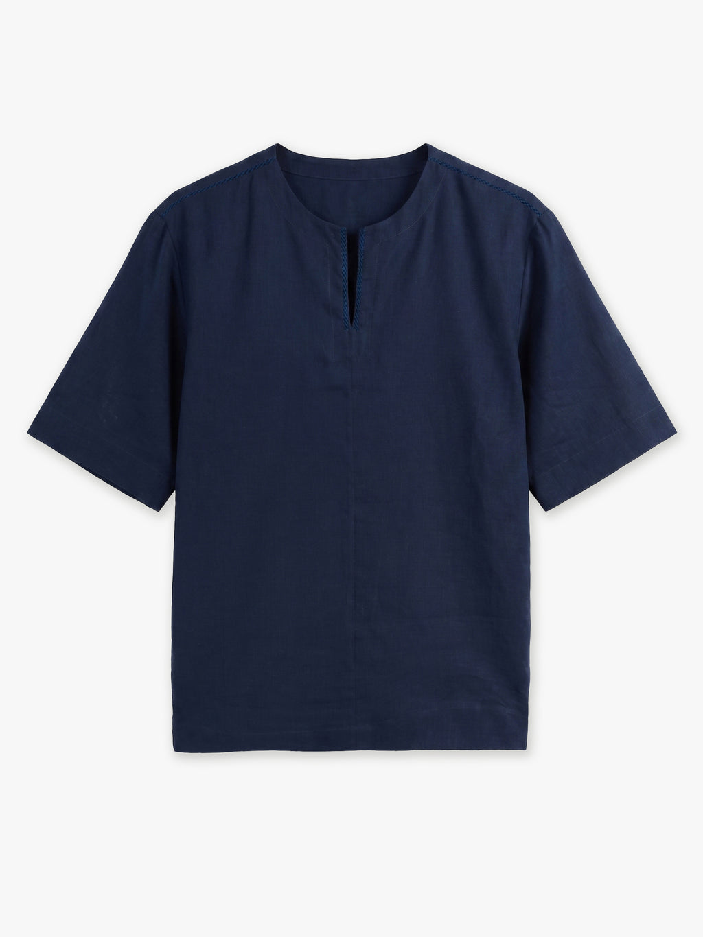 Elio Hand-Embroidered Linen Shirt