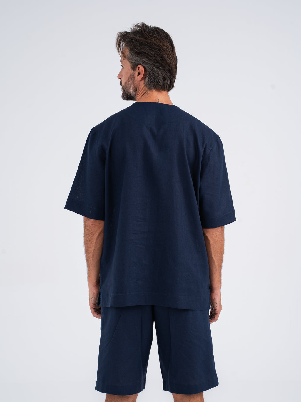 Elio Hand-Embroidered Linen Shirt