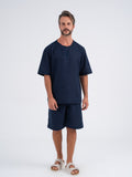 Elio Hand-Embroidered Linen Shirt