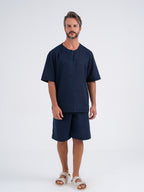 Elio Hand-Embroidered Linen Shirt