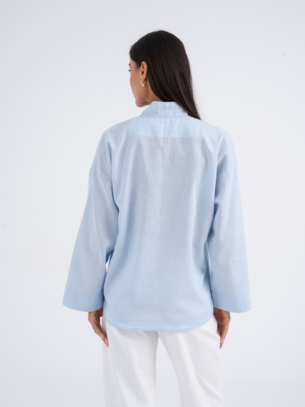 Rowan Hand-Embroidered Resort Linen Shirt