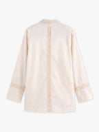 Isla Lace-Trim Linen Kimono