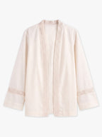 Isla Lace-Trim Linen Kimono