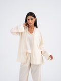 Isla Lace-Trim Linen Kimono