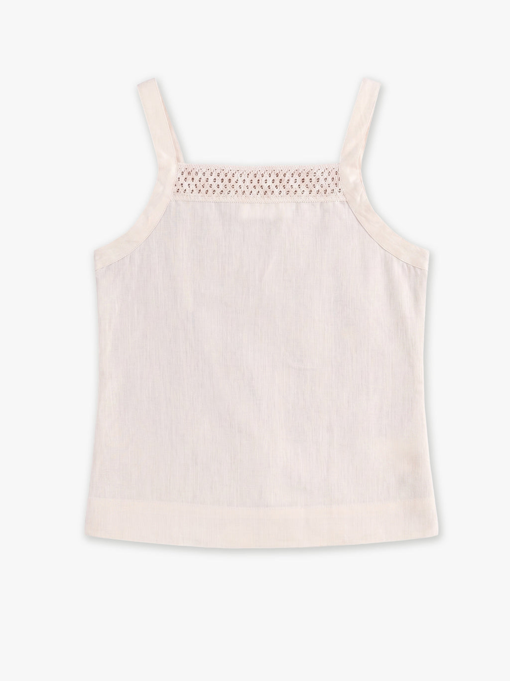 Isla Lace-Trim Linen Cami