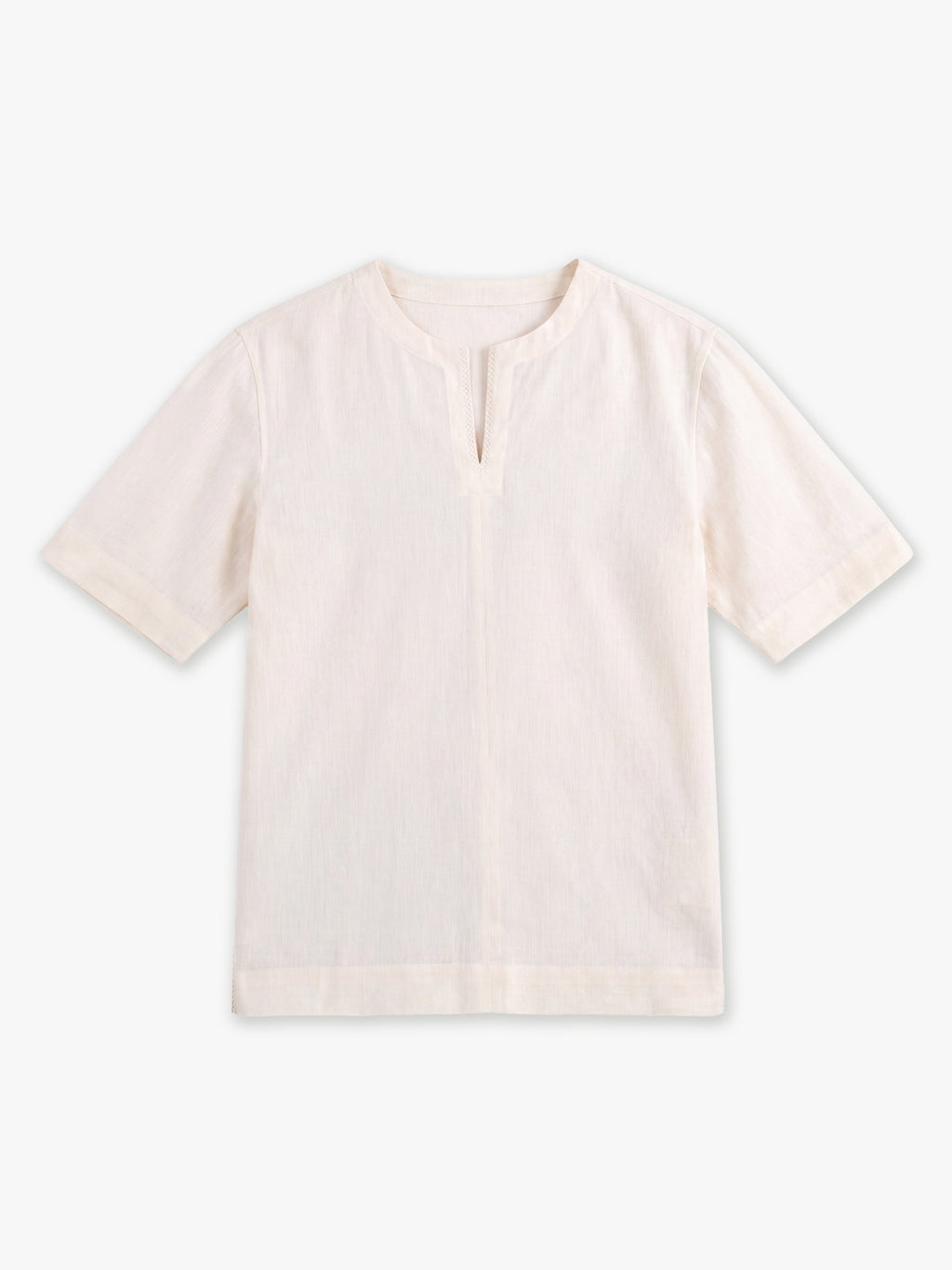 Elio Hand-Embroidered Linen Shirt