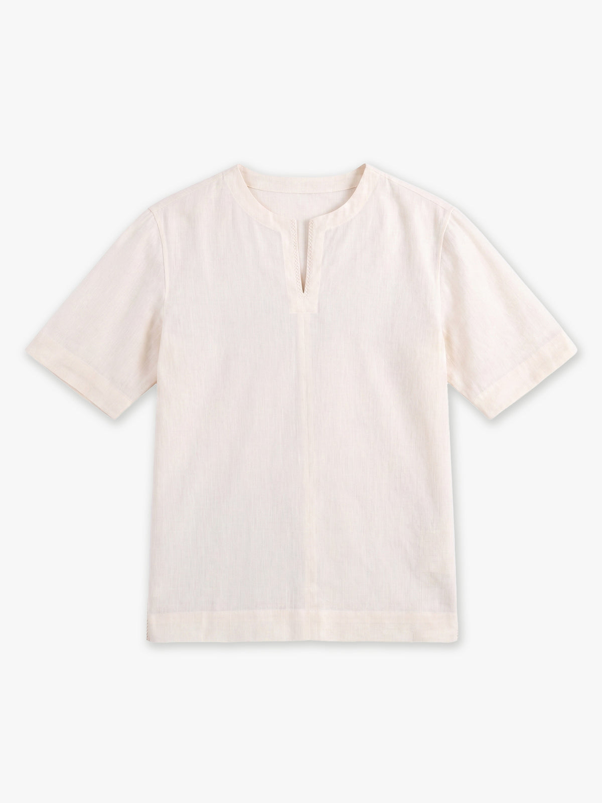Elio Hand-Embroidered Linen Shirt
