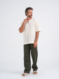 Elio Hand-Embroidered Linen Shirt