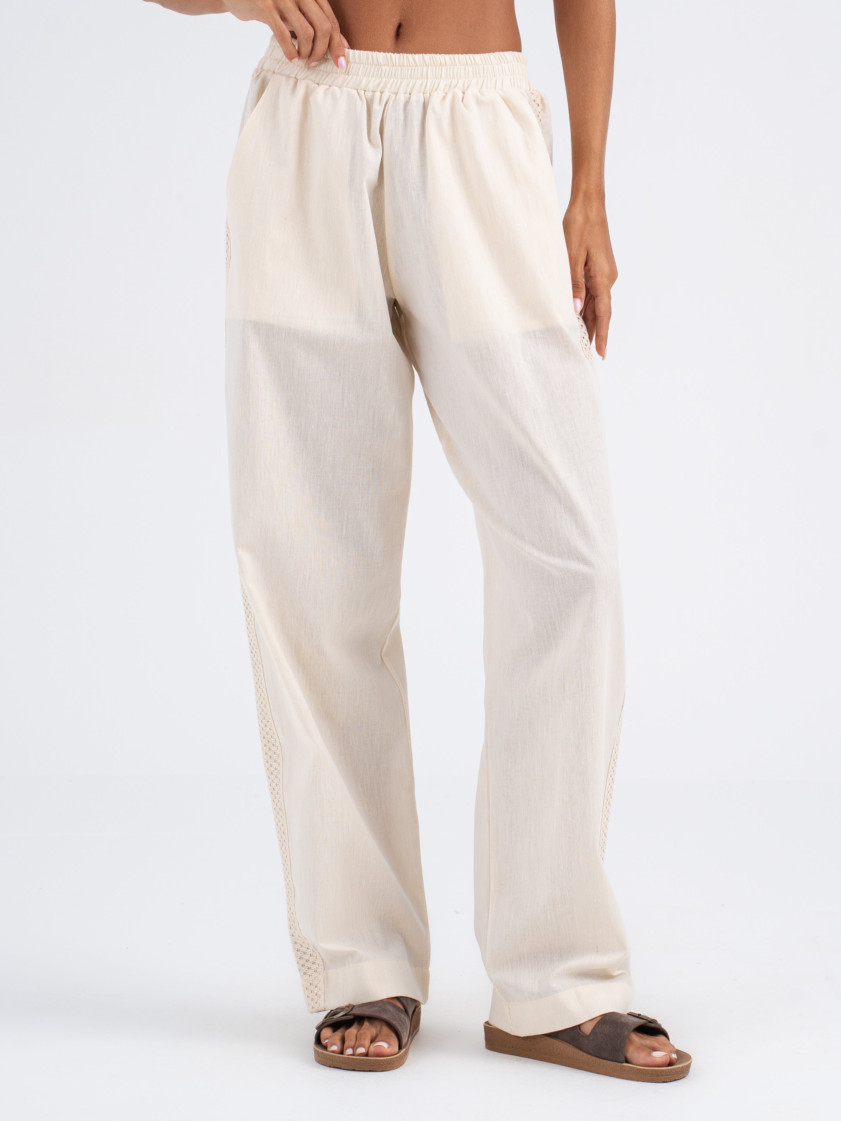 Isla Wide-Leg Linen Pants
