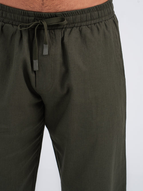Callan Jogger-Fit Linen Pants