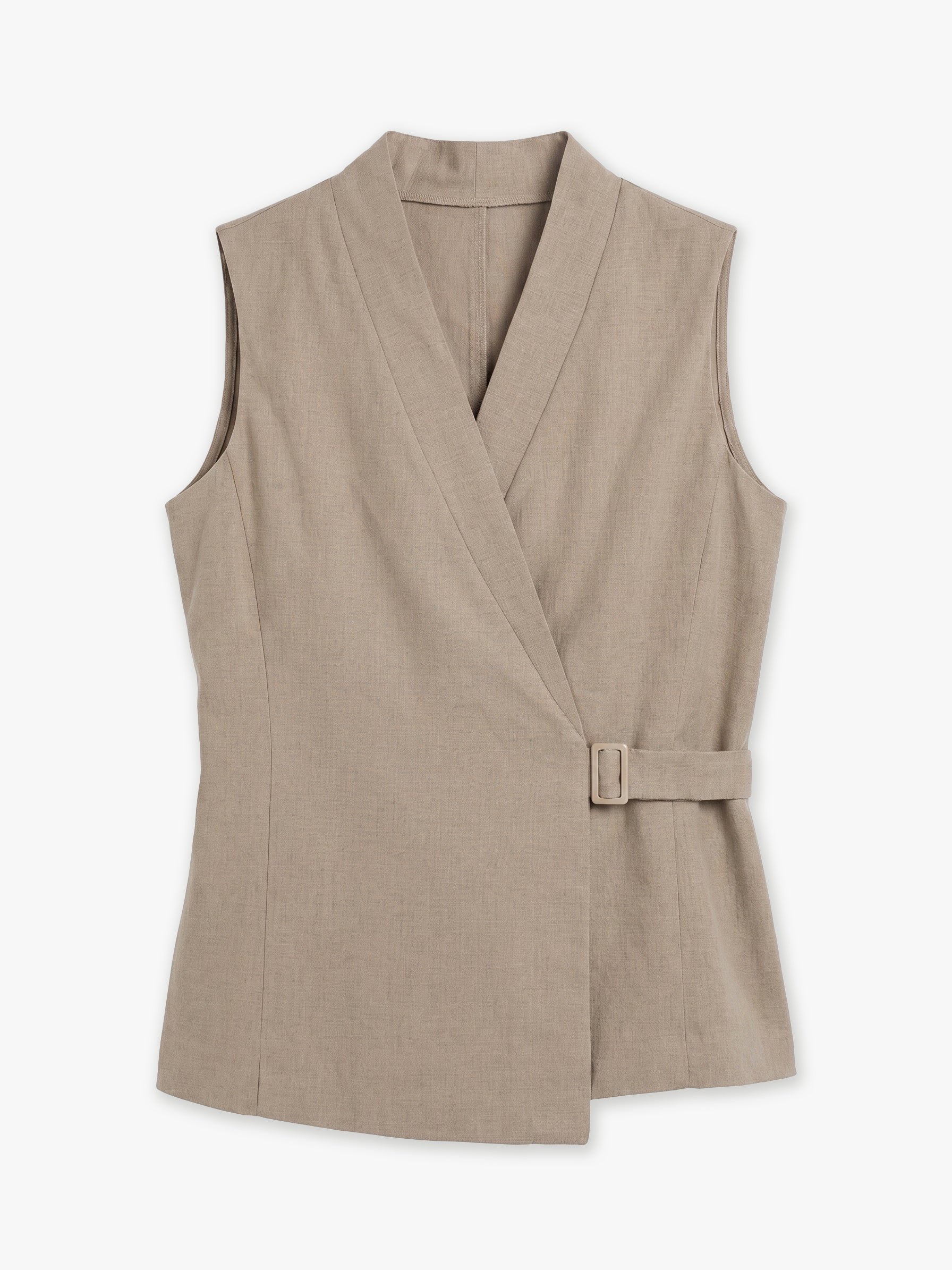 Elan Buckle Linen Vest