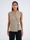 Elan Buckle Linen Vest