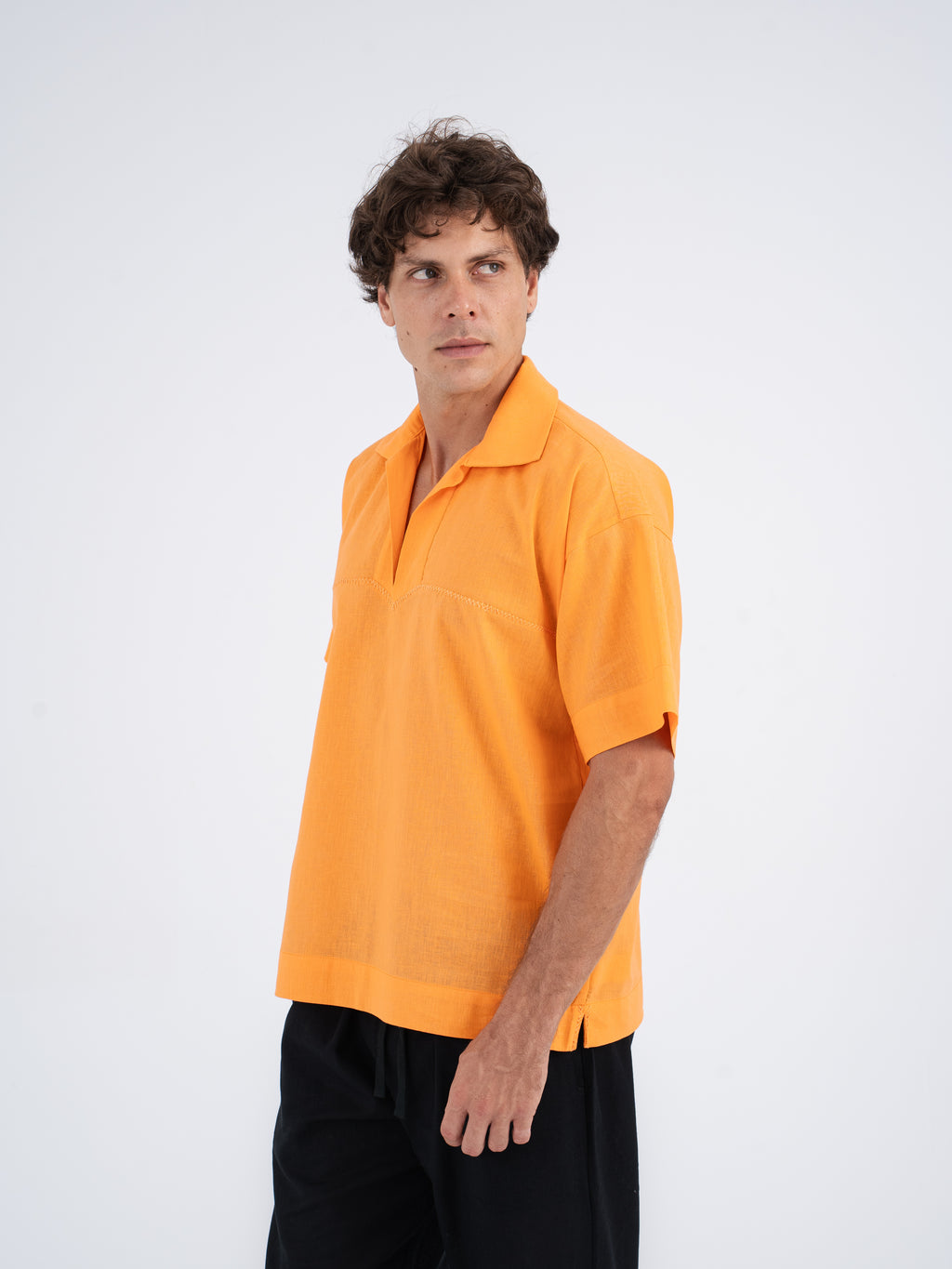 Ryder Hand-Embroidered Linen Polo