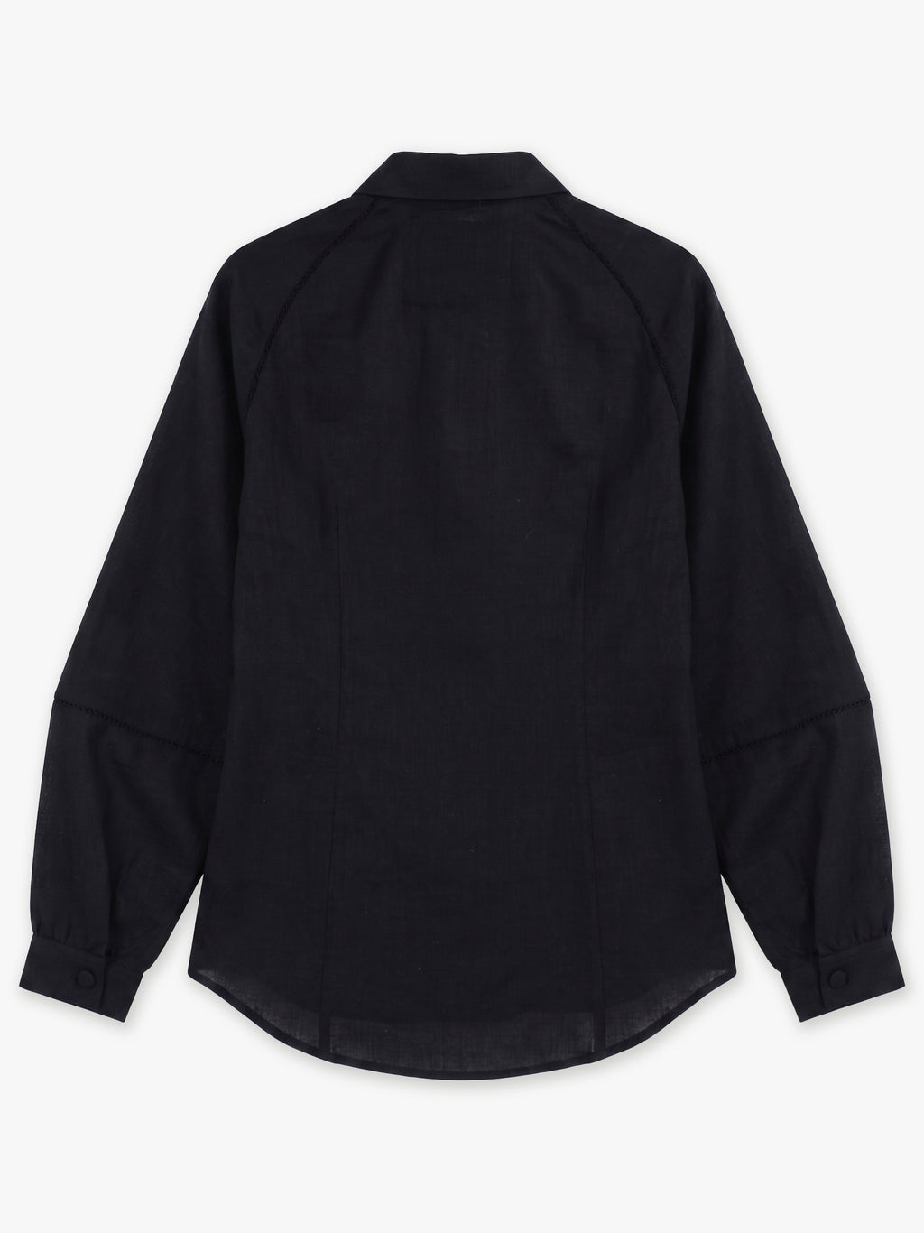 Luna Balloon-Sleeve Linen Shirt