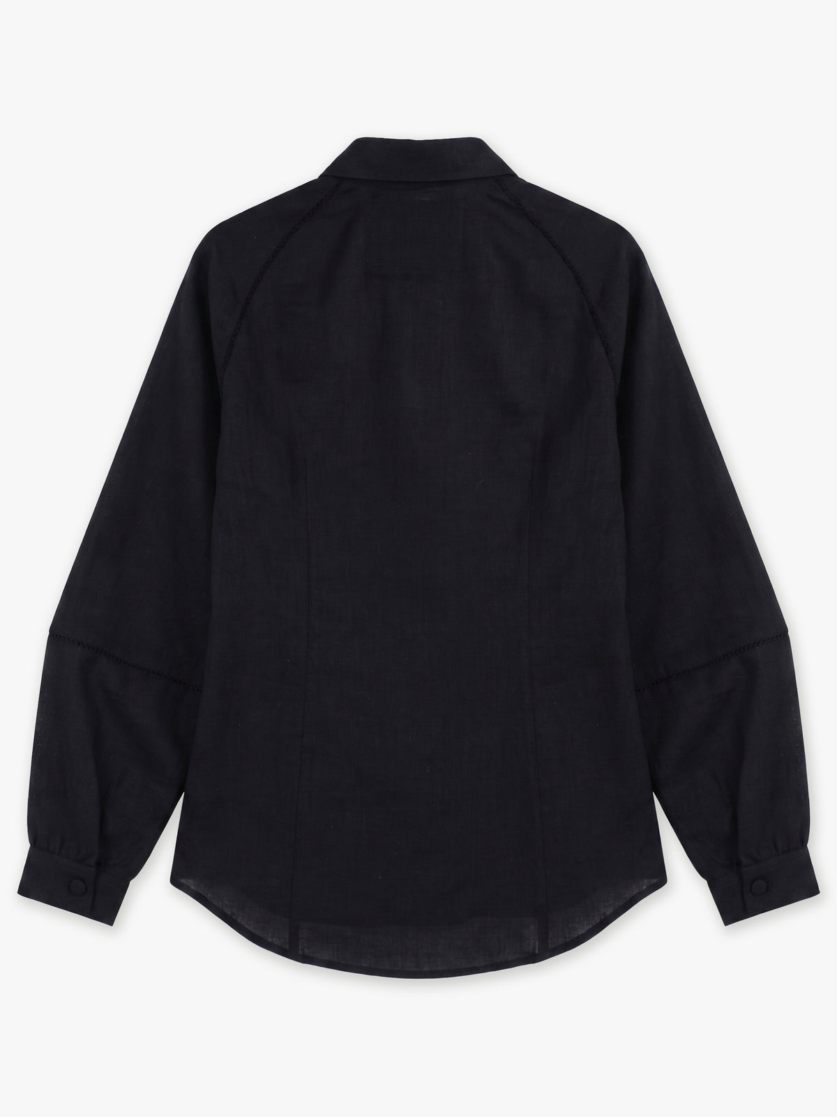 Luna Balloon-Sleeve Linen Shirt