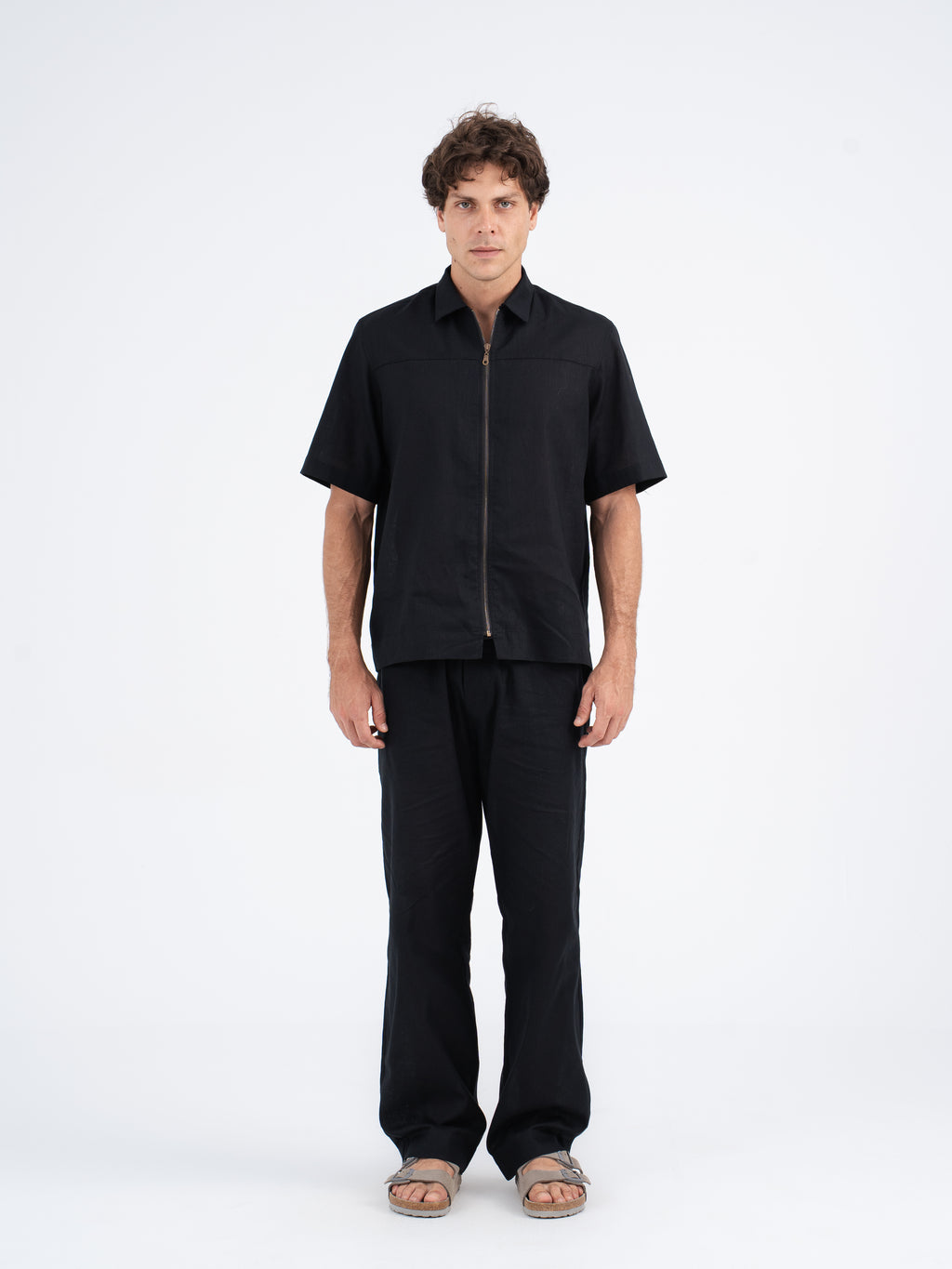 Nox Zip-up Linen Shirt