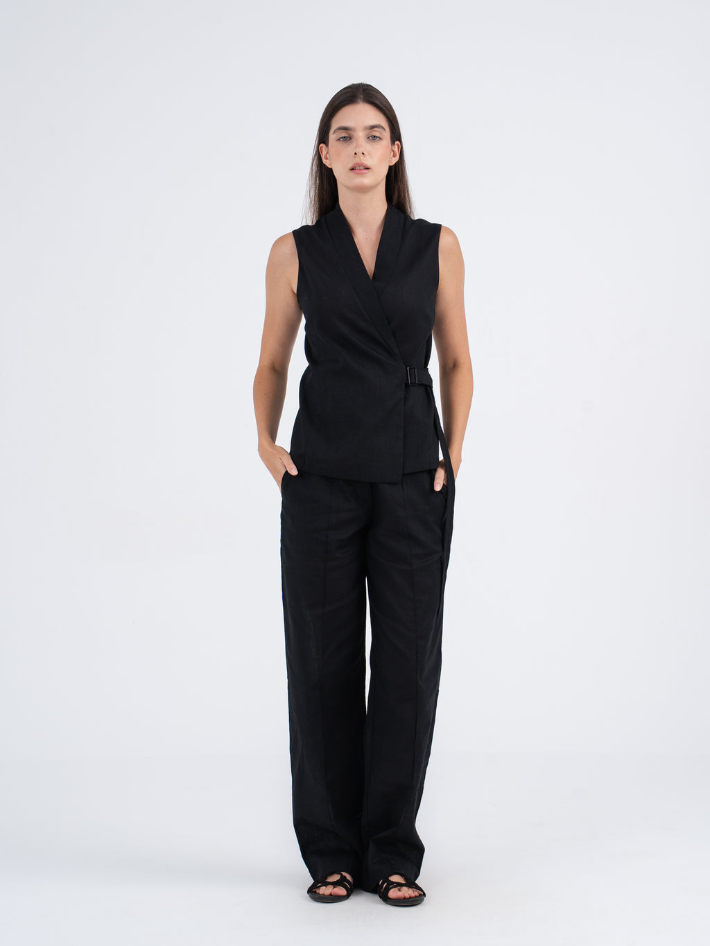 Luna Wide-Leg Linen Pants