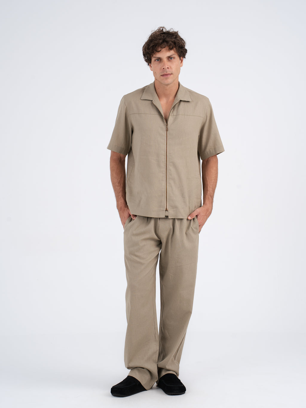 Nox Zip-up Linen Shirt