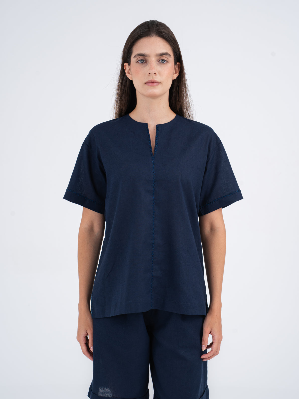 Mason Hand-Embroidered Linen Shirt