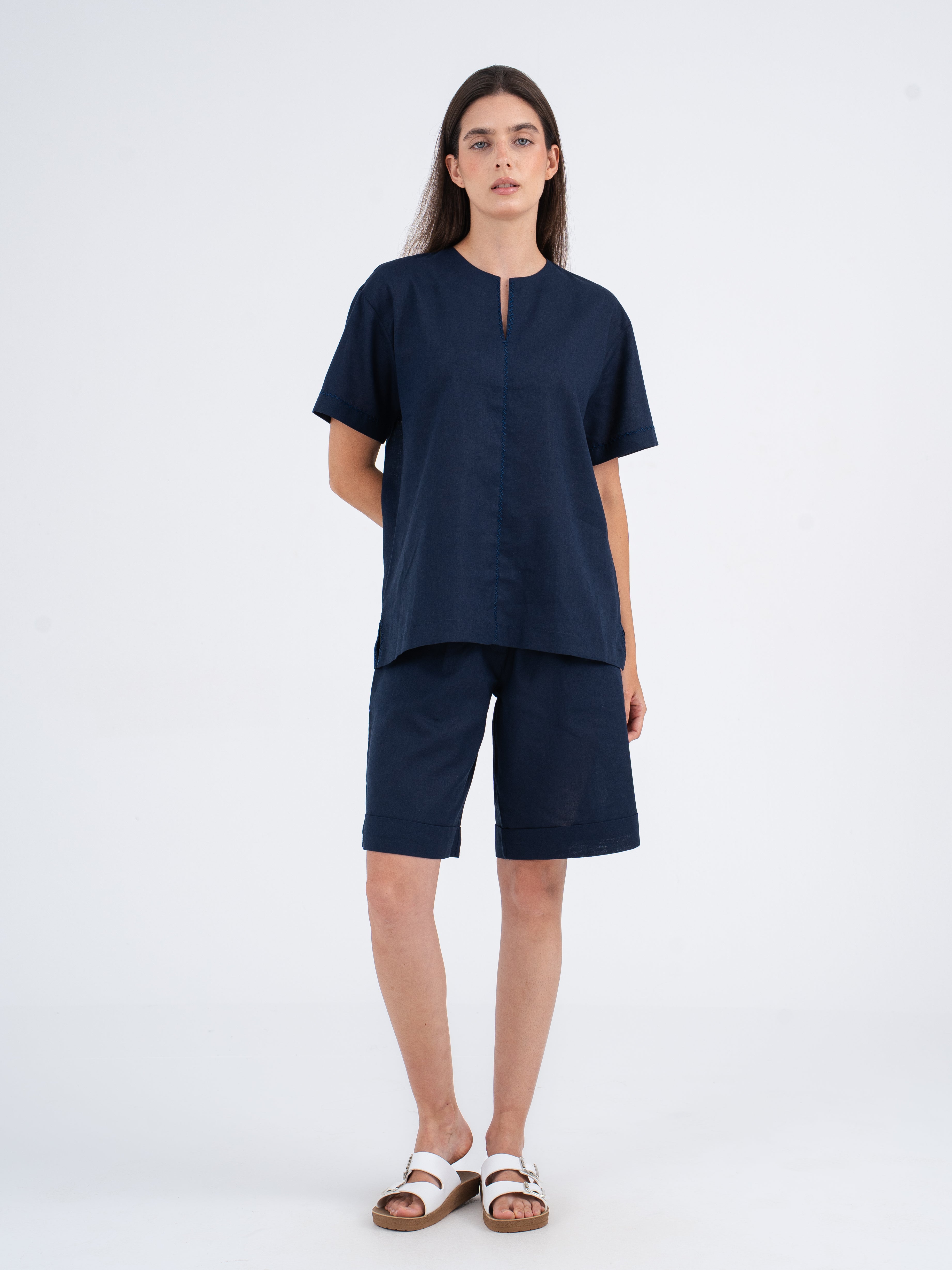 Mason Hand-Embroidered Linen Shirt