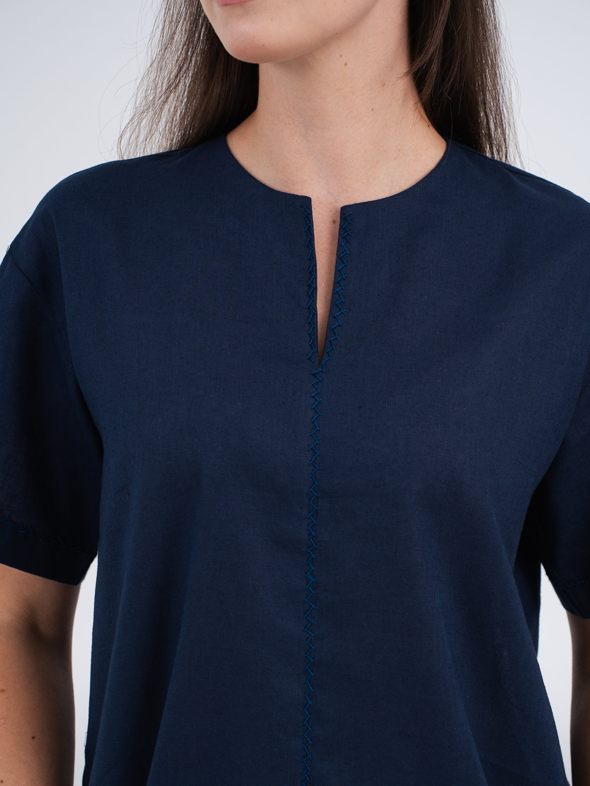 Mason Hand-Embroidered Linen Shirt