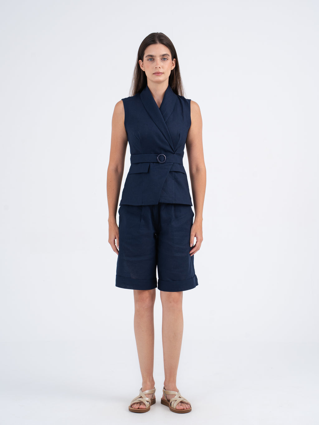 Sienna Wrap Linen Vest