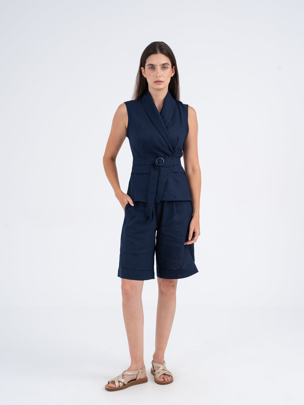 Sienna Wrap Linen Vest