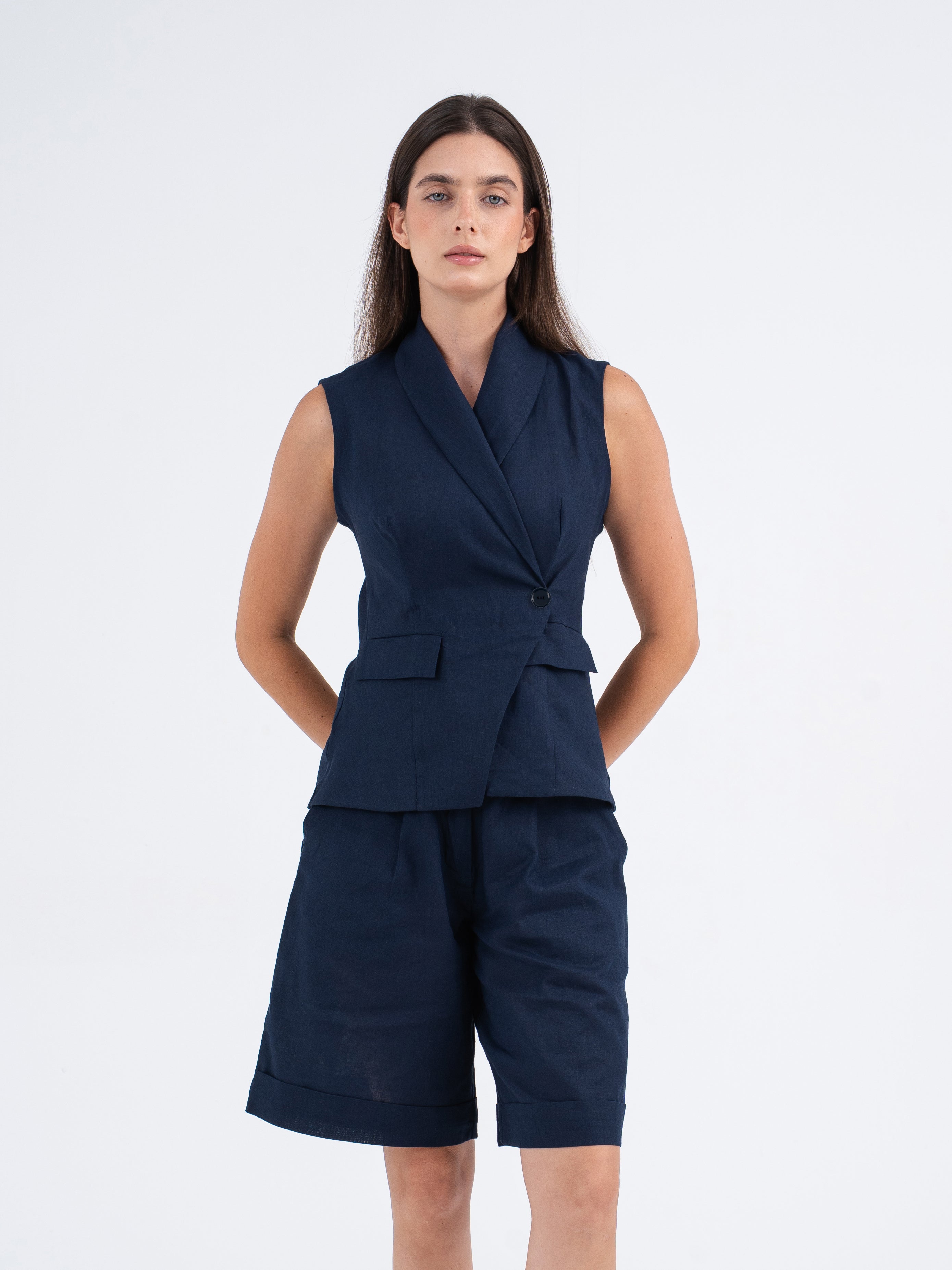Sienna Wrap Linen Vest