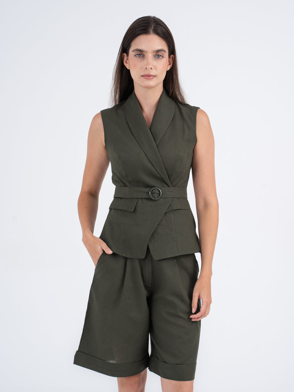 Sienna Wrap Linen Vest