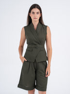 Sienna Wrap Linen Vest