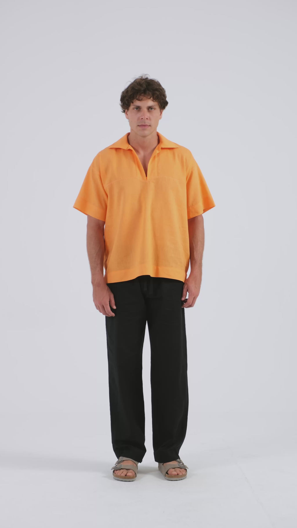 Ryder Hand-Embroidered Linen Polo