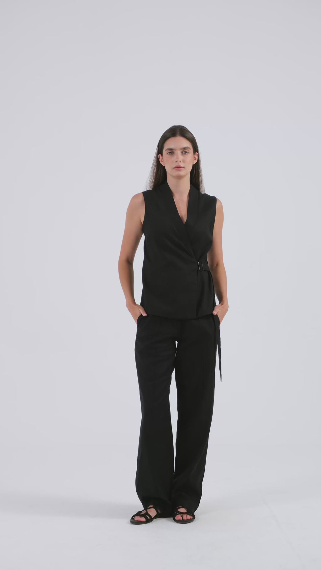 Luna Wide-Leg Linen Pants